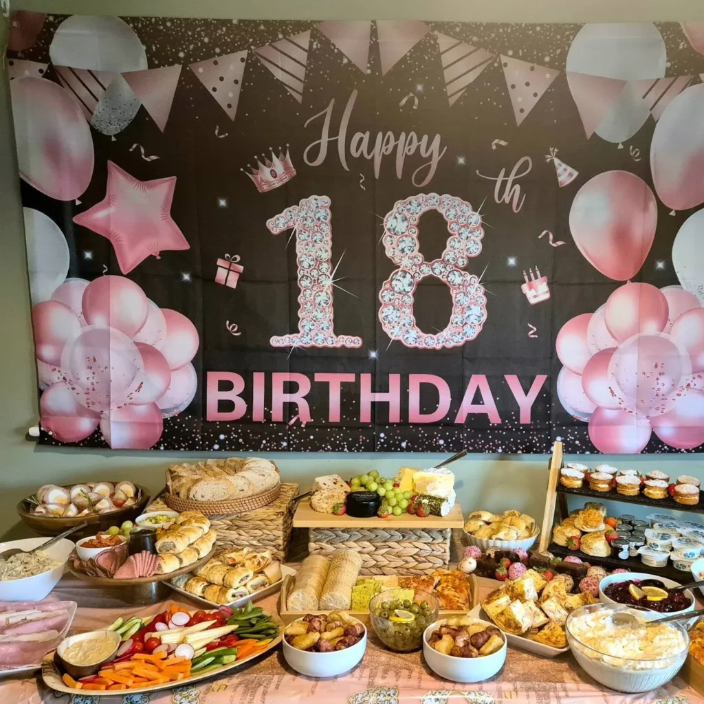 18th birthday party dessert table