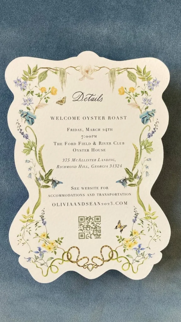 floral invitation for grad party
