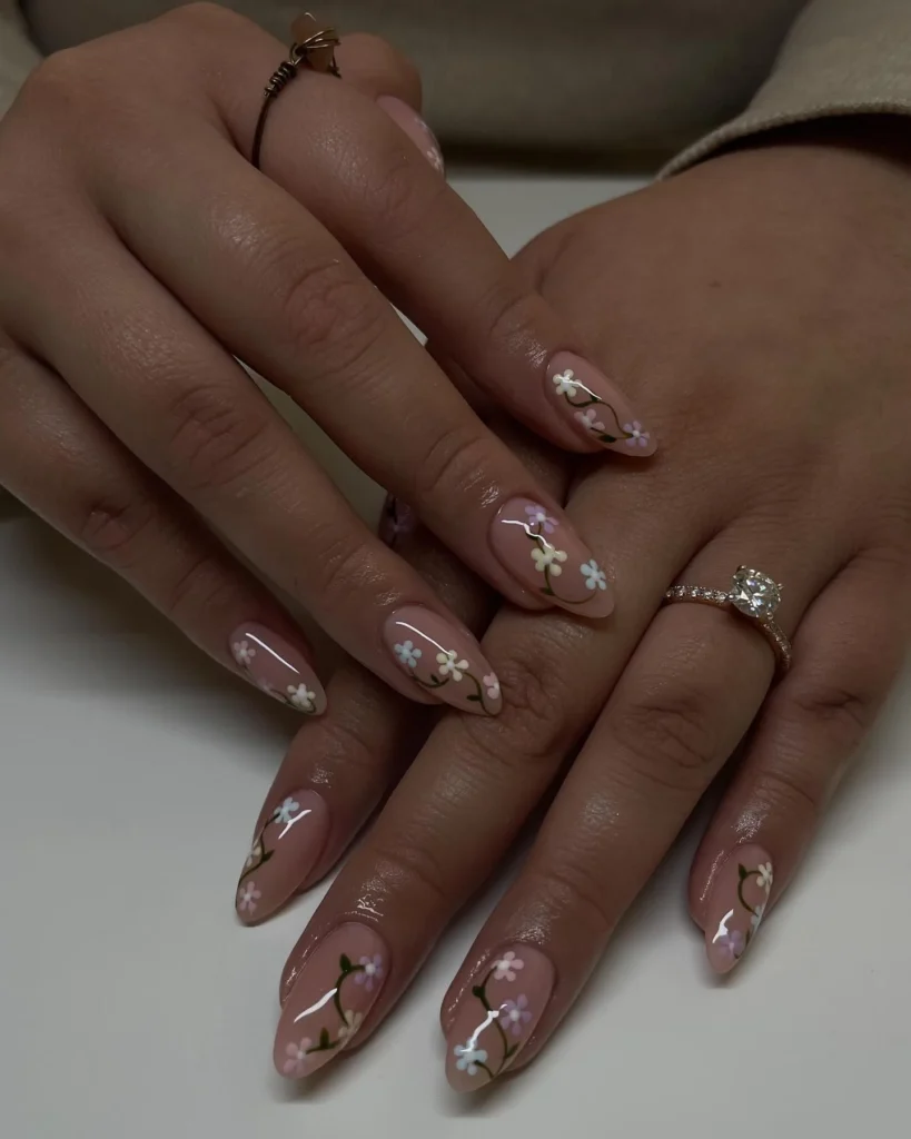 cherry blossom spring nails