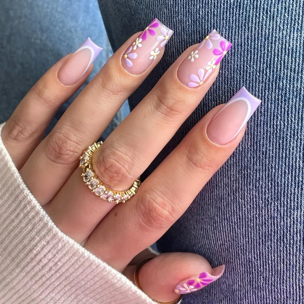 purple spring nails