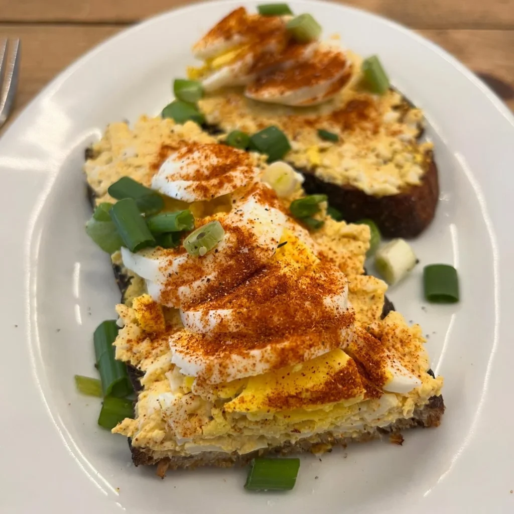 Deviled Egg Toasts